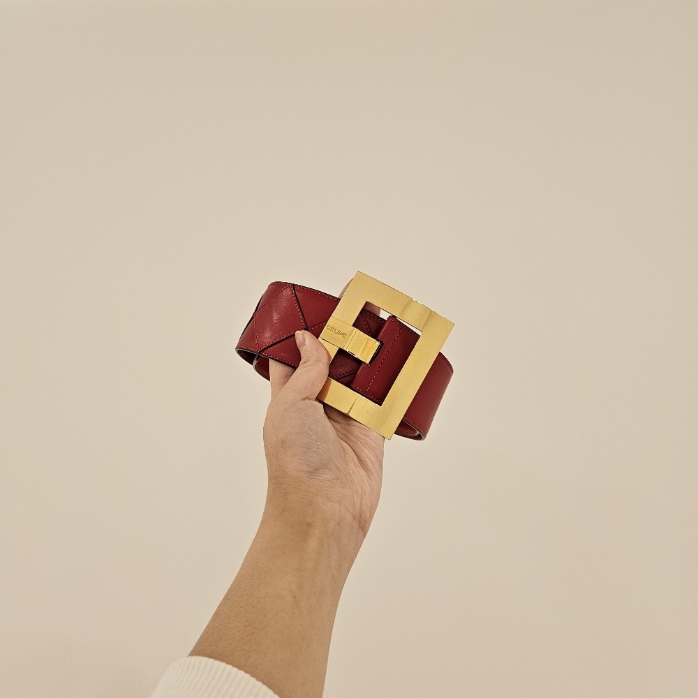 Celine red belt